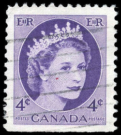 Queen Elizabeth II - Violet - Booklet Single - LF Canada Postage Stamp