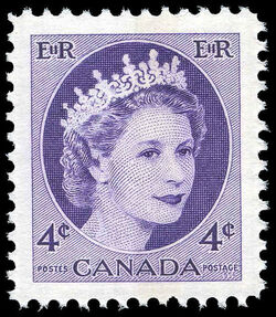 Queen Elizabeth II - Violet - WCB Canada Postage Stamp