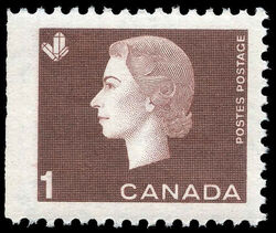 Queen Elizabeth II - Brown - Booklet Single - NF Canada Postage Stamp