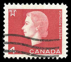 Queen Elizabeth II - Carmine - 8mm WCB Canada Postage Stamp