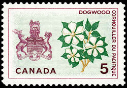 Dogwood, British Columbia - F Canada Postage Stamp | Floral Emblems
