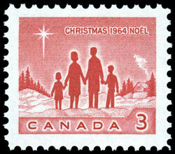 Family - Red - F Canada Postage Stamp | Christmas