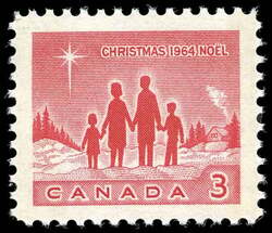 Family - Red - Dull - W2B Canada Postage Stamp | Christmas