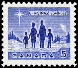 Family - Blue - Dull - W2B Canada Postage Stamp | Christmas