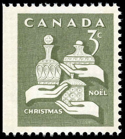Gifts Of The Magi - Green - Miniature Pane Single Canada Postage Stamp | Christmas