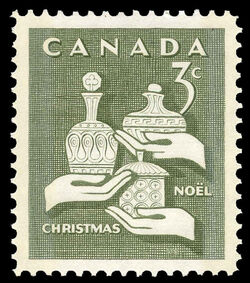 Gifts Of The Magi - Green - W2B Canada Postage Stamp | Christmas