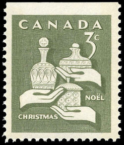 Gifts Of The Magi - Green - Miniature Pane Single - W2B Canada Postage Stamp | Christmas