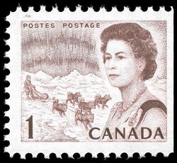 Queen Elizabeth II, Northern Regions - Booklet Single - DF - DEX Canada Postage Stamp | Centennial Issue