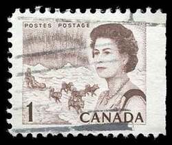 Queen Elizabeth II, Northern Regions - Booklet Single - LF - DEX Canada Postage Stamp | Centennial Issue