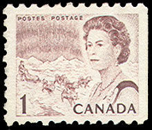 Queen Elizabeth II, Northern Regions - Booklet Single - HB - DEX Canada Postage Stamp | Centennial Issue