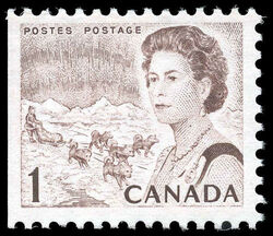 Queen Elizabeth II, Northern Regions - Booklet Single - MF - PVA Canada Postage Stamp | Centennial Issue