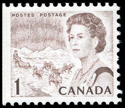 Queen Elizabeth II, Northern Regions - Booklet Single - OP2 - MF - PVA Canada Postage Stamp | Centennial Issue
