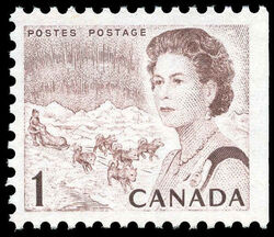 Queen Elizabeth II, Northern Regions - Booklet Single - LF - PVA - Ribbed Vertically Canada Postage Stamp | Centennial Issue