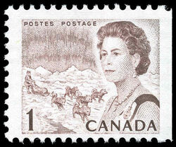 Queen Elizabeth II, Northern Regions - Booklet Single - HF - PVA Canada Postage Stamp | Centennial Issue