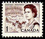 Queen Elizabeth II, Northern Regions - Booklet Single - HB - PVA Canada Postage Stamp | Centennial Issue