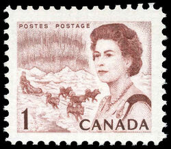 Queen Elizabeth II, Northern Regions - Printed On Gum Side Canada Postage Stamp | Centennial Issue