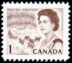 Queen Elizabeth II, Northern Regions - LF - PVA Canada Postage Stamp | Centennial Issue