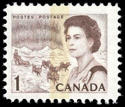 Queen Elizabeth II, Northern Regions - WCB - 4mm Bar - HB - DEX Canada Postage Stamp | Centennial Issue