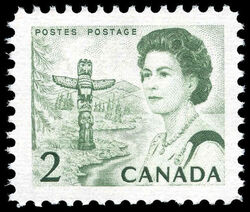Queen Elizabeth II, Pacific Coast - LF / FL - PVA Canada Postage Stamp | Centennial Issue