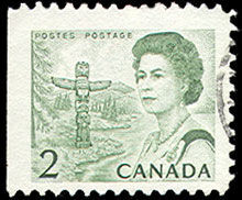 Queen Elizabeth II, Pacific Coast - Booklet Single - HB Canada Postage Stamp | Centennial Issue