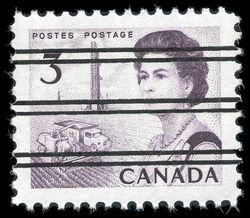 Queen Elizabeth II, Prairie Scene - LF - DEX - Precanceled Canada Postage Stamp | Centennial Issue