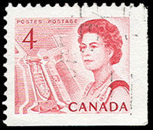 Queen Elizabeth II, Mid-Canada Seaway View - Booklet Single - NF - DEX Canada Postage Stamp | Centennial Issue