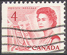 Queen Elizabeth II, Mid-Canada Seaway View - Miniature Pane Single - NF - DEX Canada Postage Stamp | Centennial Issue