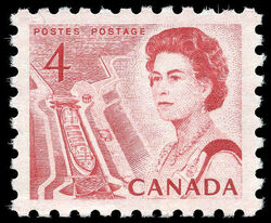 Queen Elizabeth II, Mid-Canada Seaway View - NF - DEX Canada Postage Stamp | Centennial Issue