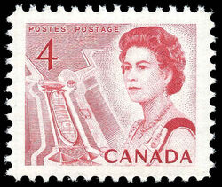 Queen Elizabeth II, Mid-Canada Seaway View - LF - DEX Canada Postage Stamp | Centennial Issue