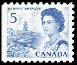 Queen Elizabeth II, Atlantic Coast - Booklet Single - DF - DEX Canada Postage Stamp | Centennial Issue