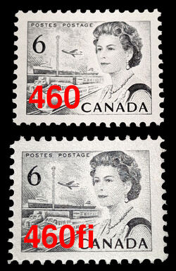 Queen Elizabeth II, Transport And Communications - Black - Die Ia - Printed On Gum Side Canada Postage Stamp | Centennial Issue