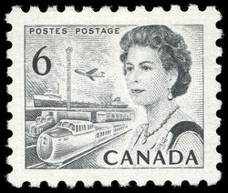 Queen Elizabeth II, Transport And Communications - Black - Die I - NF - DEX Canada Postage Stamp | Centennial Issue
