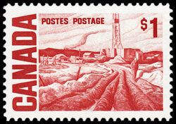 Imperial Wildcat No. 3, Excelsior Oil Field, Near Edmonton - HB - DEX Canada Postage Stamp | Centennial Issue