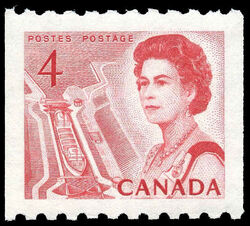 Queen Elizabeth II, Mid-Canada Seaway View - Horizontal Imperforate - LF - DEX Canada Postage Stamp | Centennial Issue