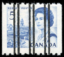 Queen Elizabeth II, Atlantic Coast - Horizontal Imperforate - DF - DEX - Precanceled Canada Postage Stamp | Centennial Issue