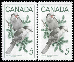 Gray Jay, Perisoreus Canadensis - Pine Cone Seed Canada Postage Stamp | Birds