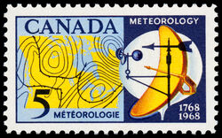 Meteorology, 1768-1968 - HB Canada Postage Stamp