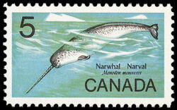 Narwhal, Monodon Monoceros - DF Canada Postage Stamp