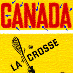 Lacrosse - Red Doubling Canada Postage Stamp