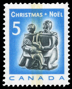 Family Group - Blue - WCB Canada Postage Stamp | Christmas