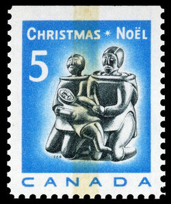 Family Group - Blue - Booklet Single - WCB Canada Postage Stamp | Christmas