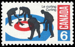 Curling - Dull Canada Postage Stamp