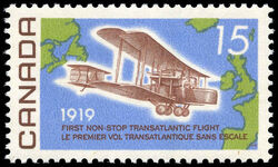 First Non-Stop Transatlantic Flight, 1919 - F Canada Postage Stamp