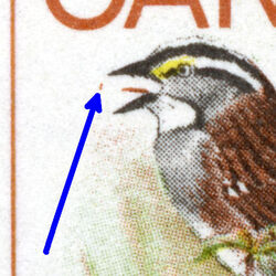 White-throated Sparrow, Zonatrichia Albicollis - Fly Catcher Canada Postage Stamp | Birds