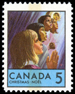 Faces Of Children - Blue - WCB Canada Postage Stamp | Christmas