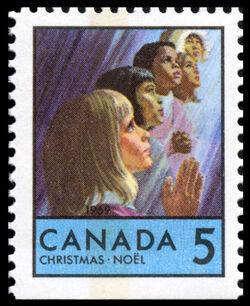 Faces Of Children - Blue - Booklet Single - WCB Canada Postage Stamp | Christmas