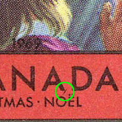 Faces Of Children - Red - Accent Above O In NOEL Canada Postage Stamp | Christmas