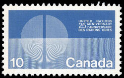 United Nations Anniversary, 25 - W2B Canada Postage Stamp