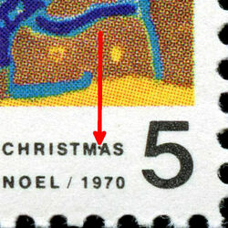 Skiing - WCB - Dot Between M And A In CHRISTMAS Canada Postage Stamp | Christmas