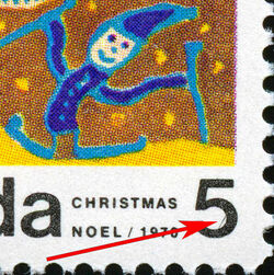 Skiing - WCB - Diagonal Line In 5 Canada Postage Stamp | Christmas